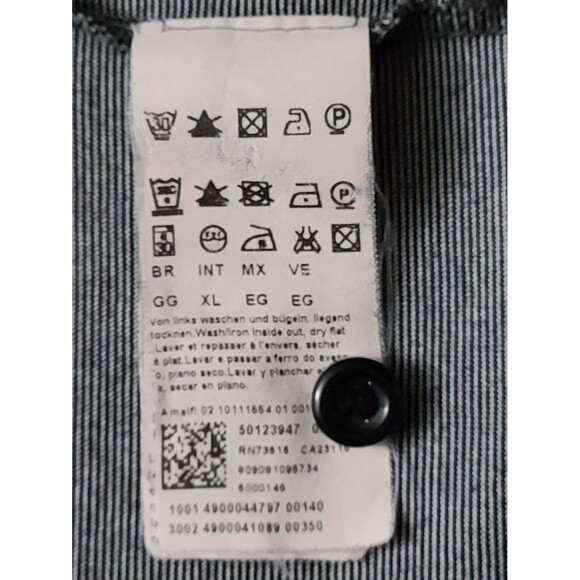 Boss by Hugo Boss Mens Cotton Polo Shirt XL Gray Black Trim Short Sleeve - Picture 7 of 7